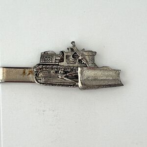 Bulldozer Tie Clip Mercury Industries Heavy Machinery JI Case Vintage Office